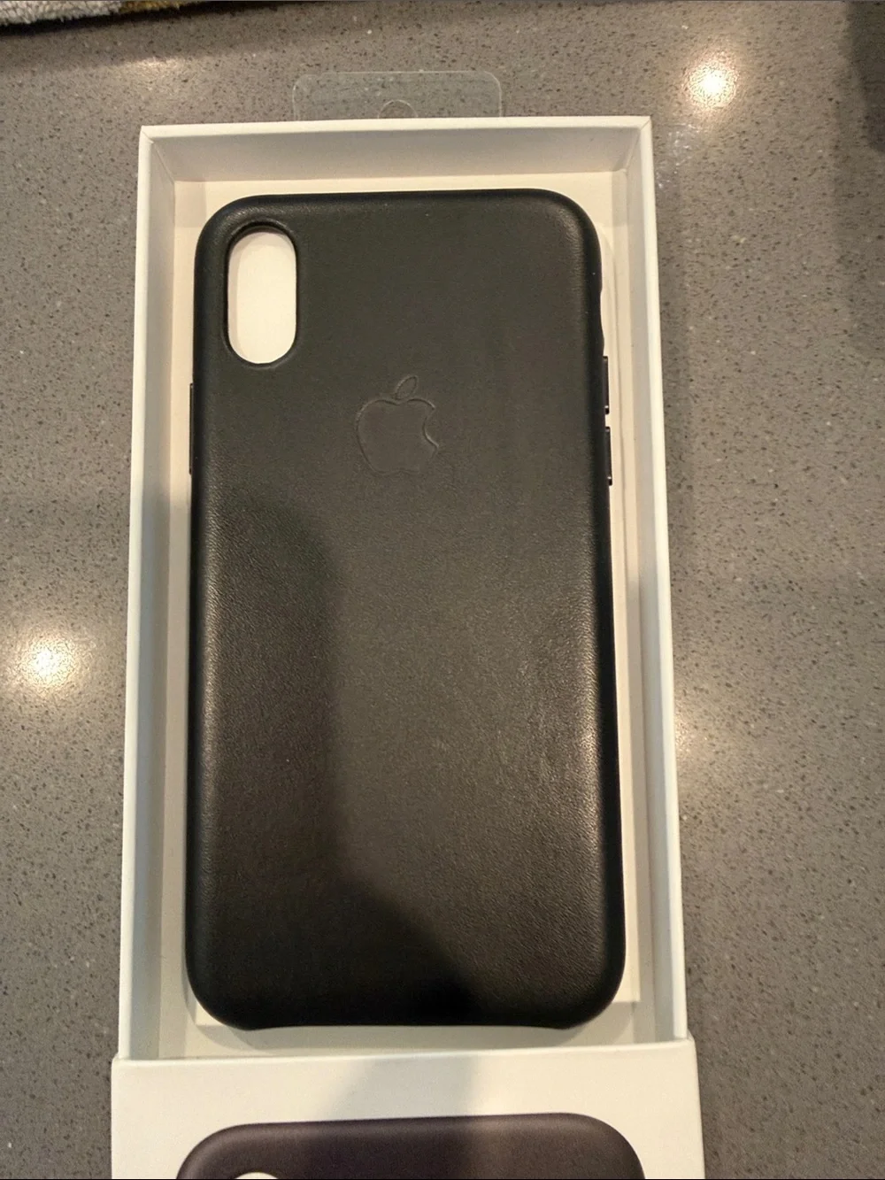 Apple iPhone XS Leather Case - Black